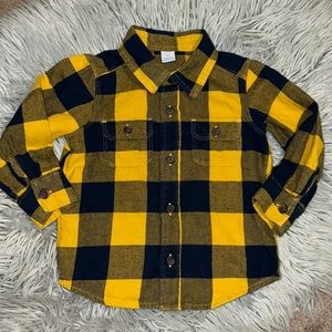 Long-Sleeve Plaid Pocket Shirt for Toddler Boys